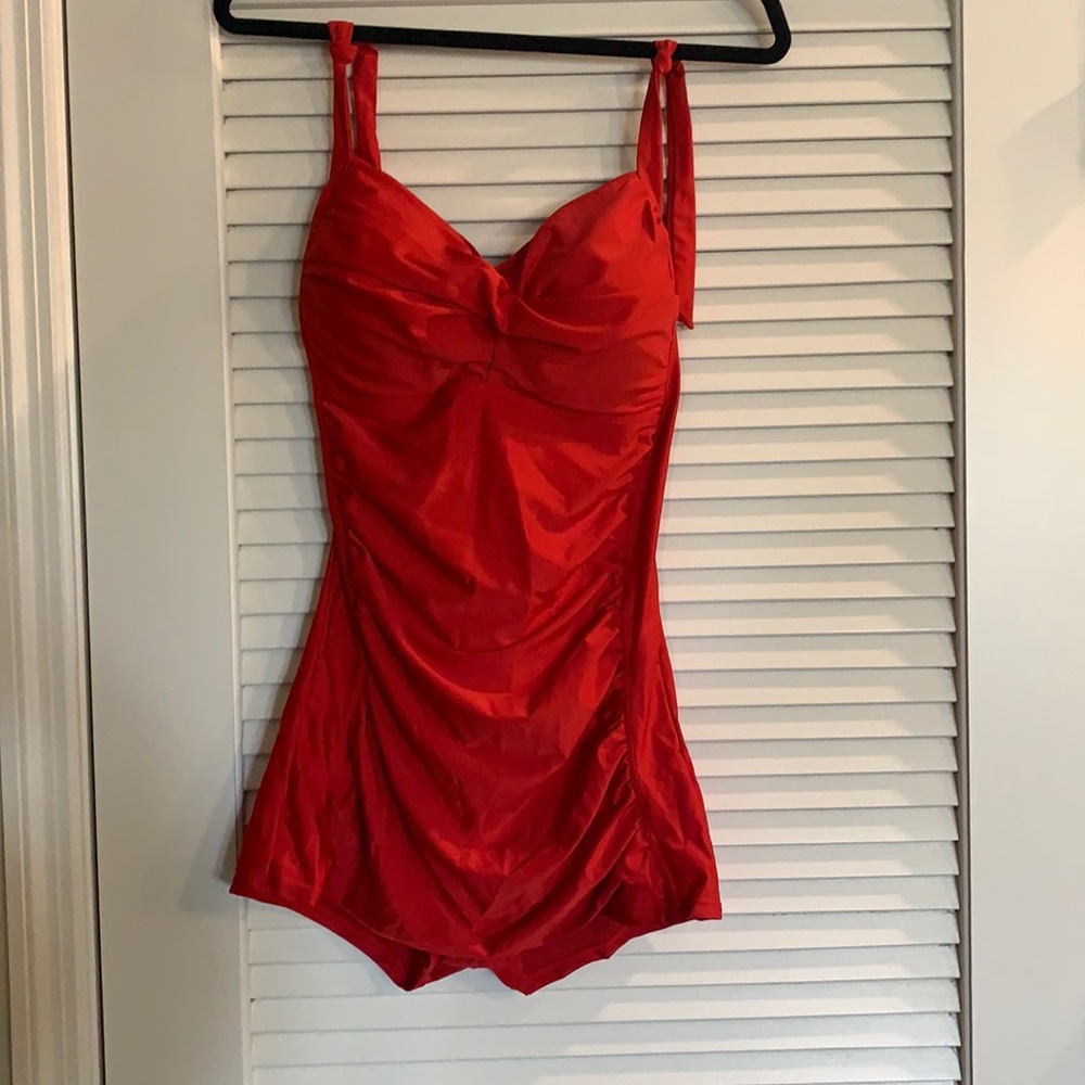 Women’s Red One Piece Bathing Suit NWOT